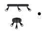 Deux lampes noires avec trois spots orientables
