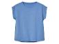 T-shirt bleu à pois rose pour enfant.