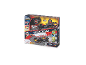 Ensemble de voiture de course télécommandée avec pièces de piste, chargement USB et turbo boost.