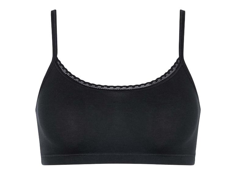 Un soutien-gorge noir avec de la dentelle.