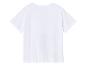 T-shirt blanc à manches courtes, vue arrière.