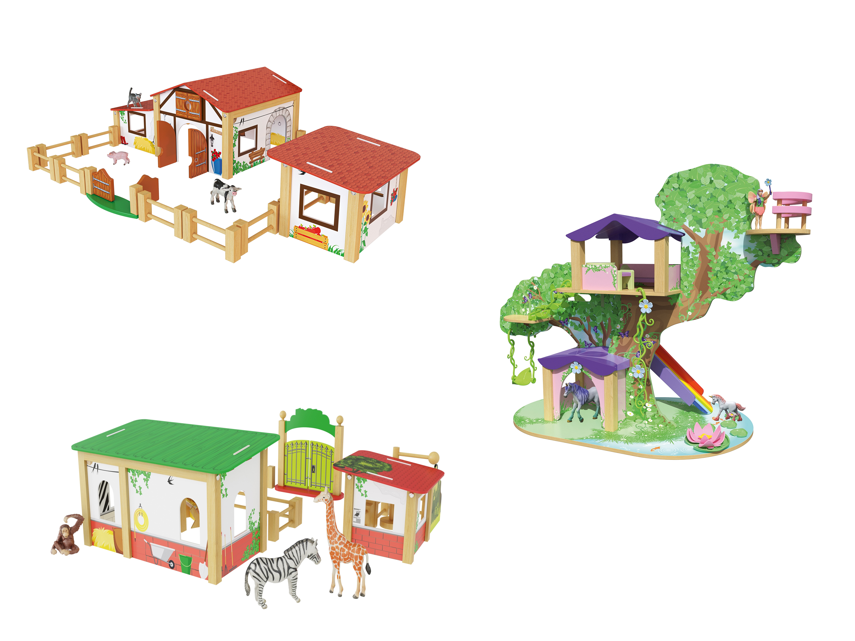 Playtive Ferme, enclos de zoo ou arbres à fées