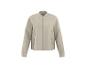 Blouson bomber beige avec fermeture éclair et poches latérales