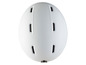 Casque de ski blanc avec des détails noirs.