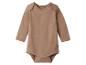Body bébé marron à manches longues avec boutons-pression