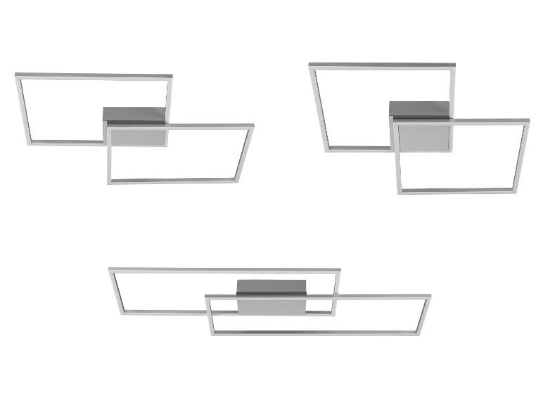Trois luminaires de plafond au design moderne.