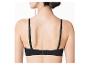 Soutien-gorge noir sans bretelles, vue arrière.