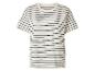 T-shirt rayé blanc et noir à manches courtes