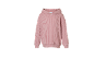 Sweat à capuche côtelé rose pour enfant