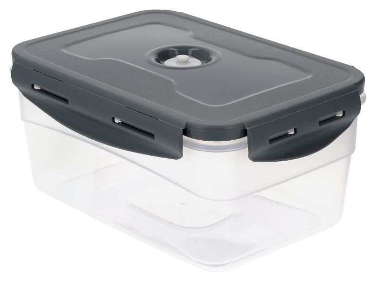 Récipient sous vide transparent avec couvercle gris
