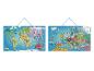Deux cartes du monde et de l'Europe illustrées et colorées pour apprendre la géographie.