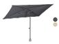 Parasol de jardin rectangulaire gris anthracite avec mât central et base