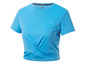 Un t-shirt bleu clair à manches courtes Crivit pour femme.