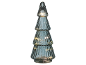 Sapin de Noël décoratif en verre lumineux avec LED blanc chaud