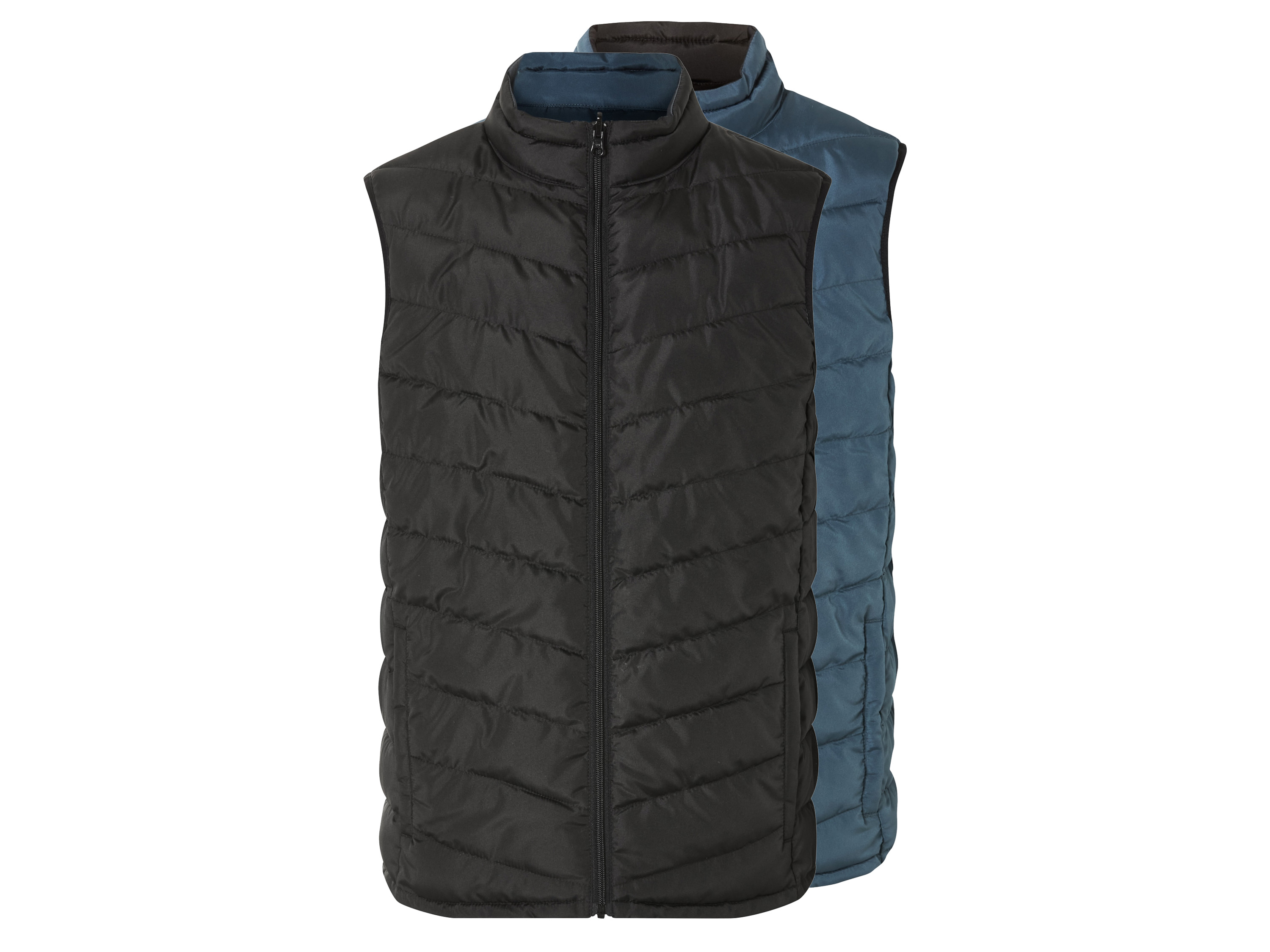 LIVERGY® Veste sans manches réversible homme (S, noir/bleu)