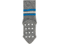 Chaussettes antidérapantes grises à rayures bleues et blanches