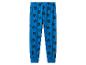 Pantalon de pyjama bleu pour enfant avec motif d'empreintes de pattes noires