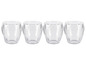 Quatre verres à double paroi