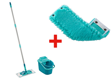 LEIFHEIT Set lave-sol + Set de 2 housses de nettoyage Combi Clean