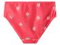 Slip de bain rouge avec motif fraises.
