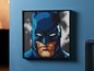 Une œuvre d'art LEGO® Art avec une image de Batman.