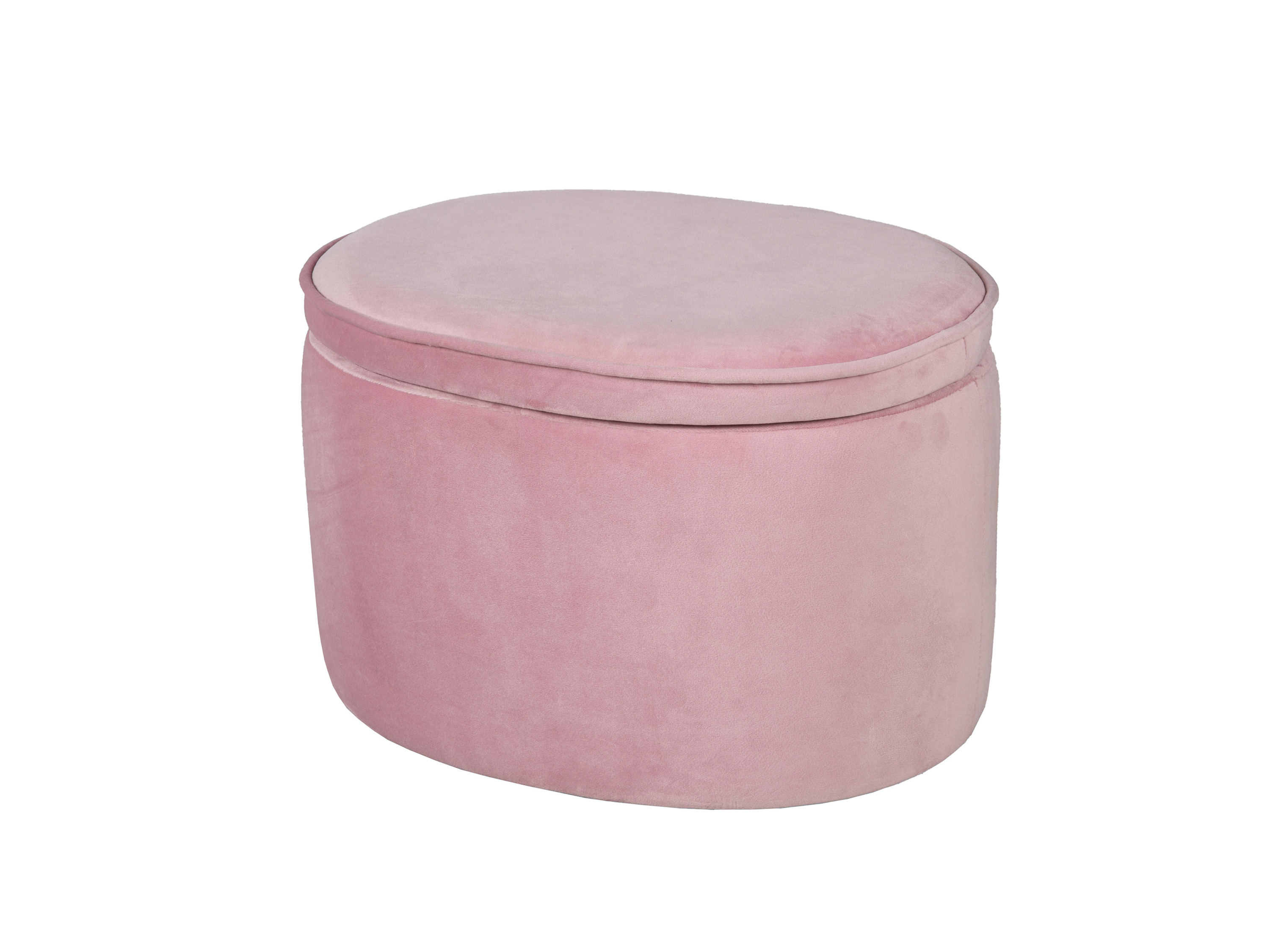 roba Pouf Coffre Ovale en Velours pour Chambre Enfant "Lil Sofa" Tabouret Avec Coffre de Rangement - vue 2
