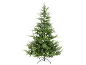 Sapin de Noël artificiel avec aiguilles vertes et support métallique.