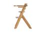 Chaise haute en bois clair avec plateau et repose-pieds réglables