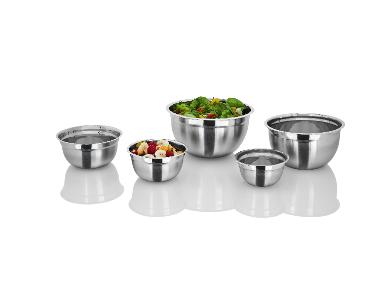 Saladier Rond Blanc Et Aspect Bois Frida - Bols / Saladiers : Buffet Plus