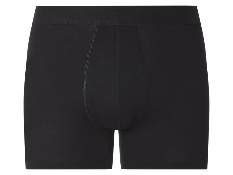Caleçon noir pour homme avec ceinture élastique et coutures avant.