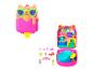 Ensemble de jeu compact Polly Pocket en forme de chat-crème glacée, avec accessoires de plage.
