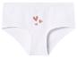 Culotte blanche pour femme avec imprimé cœurs roses.