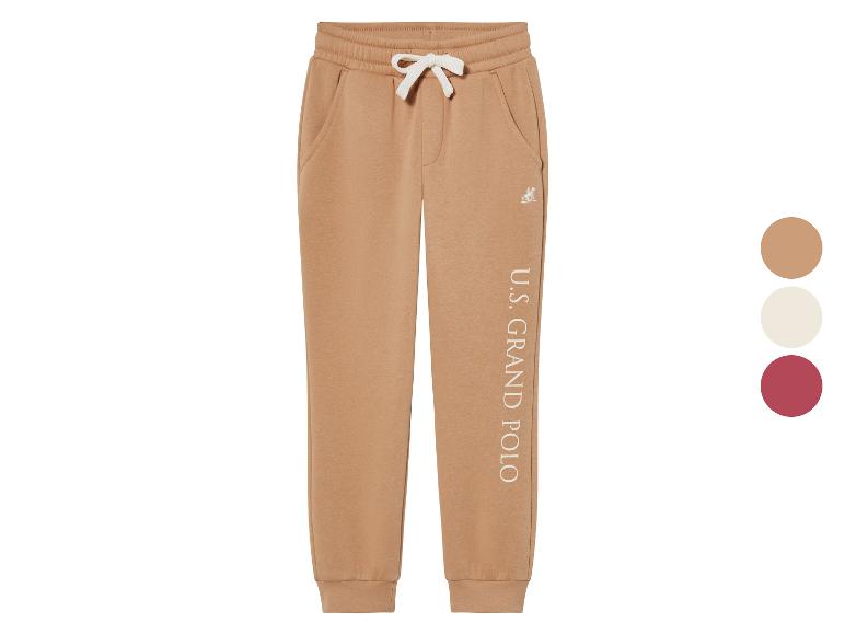 Pantalon de survêtement beige avec le logo U.S. Grand Polo.