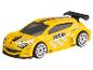 Une voiture de course Renault Megane Trophy Hot Wheels jaune.