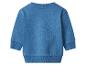 Sweat-shirt bébé bleu uni, vue de dos