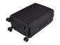 Une valise noire à roulettes de la marque Travelite.
