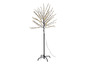 Un arbre artificiel noir avec des lumières LED blanc chaud.