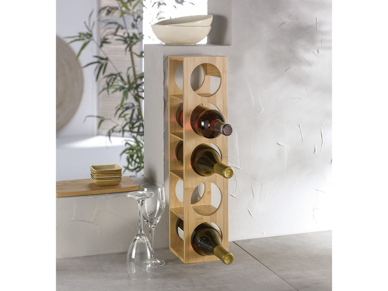 Aller en mode plein écran : LIVARNO home Casier à vins en bambou, stockage horizontal - Image 4