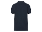 Polo homme bleu marine avec col blanc.