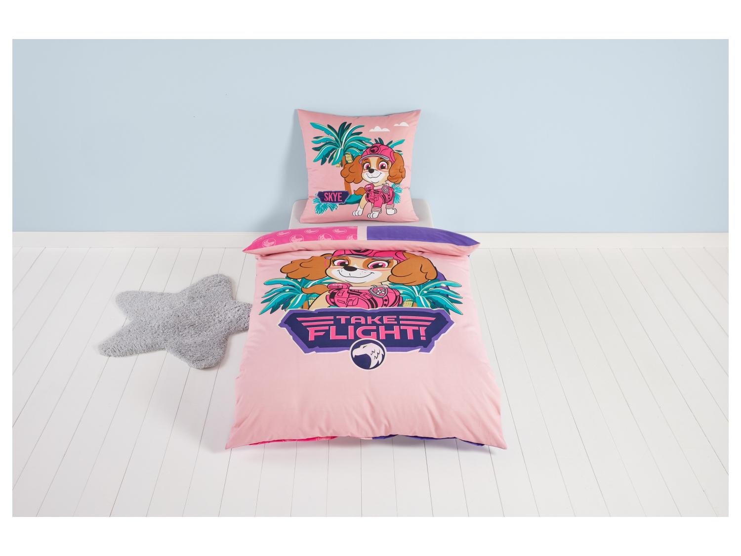 Parure De Lit Bébé Paw Patrol 100x135cm + Taie 40x60cm - 100% Coton, Motifs Colorés