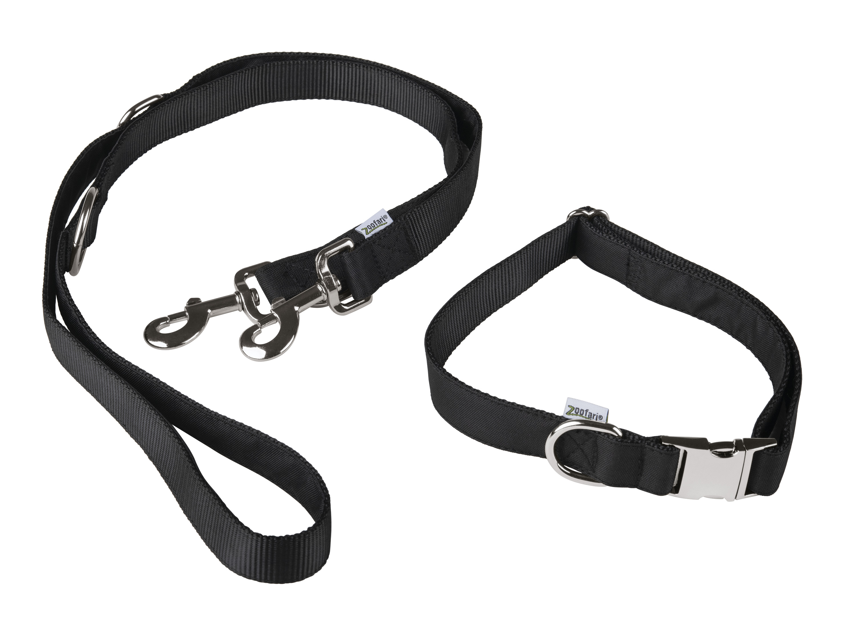 zoofari® Collier pour chien avec laisse (M, noir)