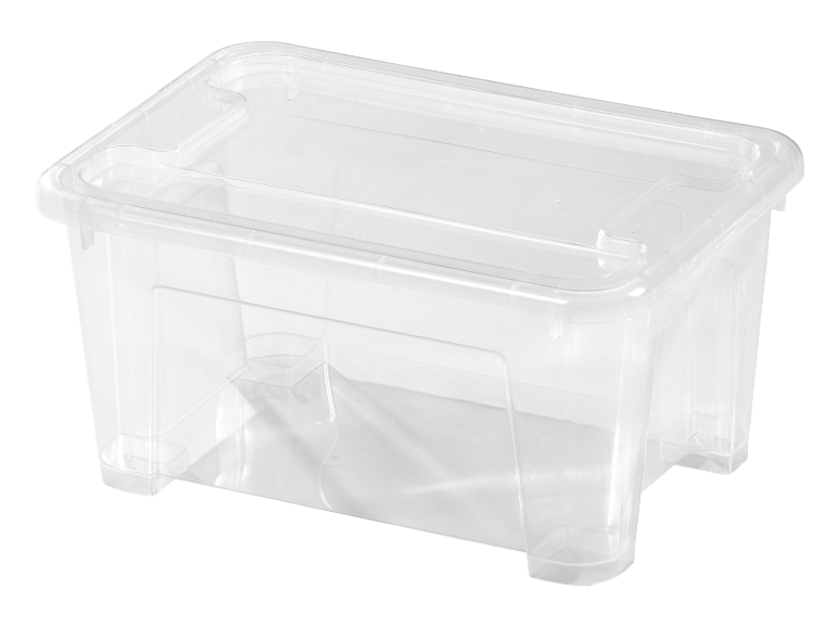 Boîte de rangement en plastique transparent avec couvercle