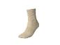 Chaussette beige avec motif côtelé prononcé