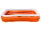 Piscine gonflable rectangulaire orange et blanche