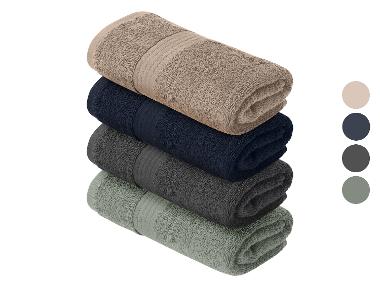 LIVARNO® Lot de 2 serviettes de toilette en éponge, 50 x 100 cm