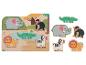 Puzzle en bois d'animaux de la jungle avec pièces amovibles.