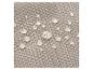 Gouttes d'eau sur un tissu imperméable beige