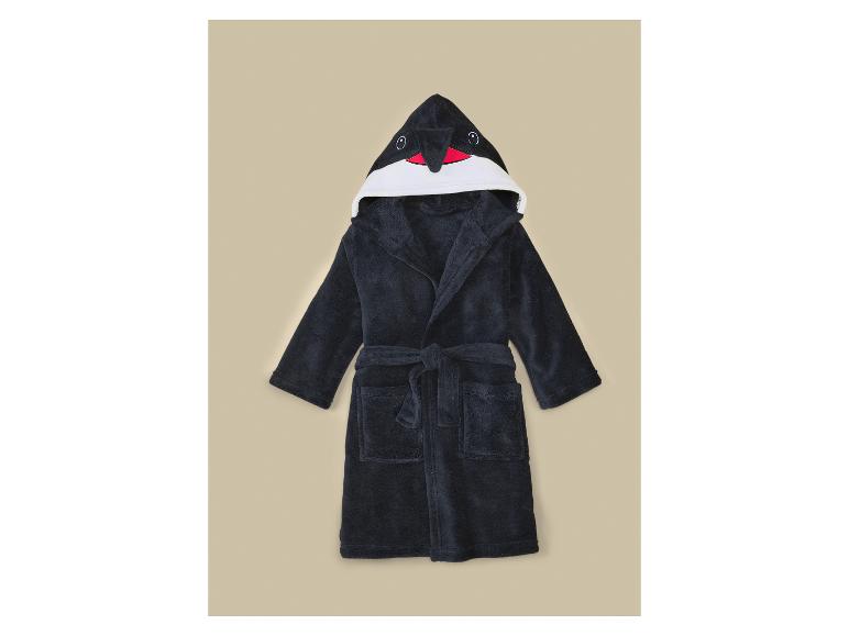 Peignoir enfant noir avec capuche animal