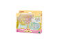Ensemble de bain pour bébés triplés avec figurines de lapins, baignoire et accessoires.