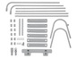 Pièces pour un support de piscine pliable gris